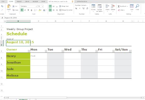 How To Make A Schedule In Excel