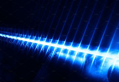 Blue Neon Led Lightning Background High Quality Abstract Stock Photos