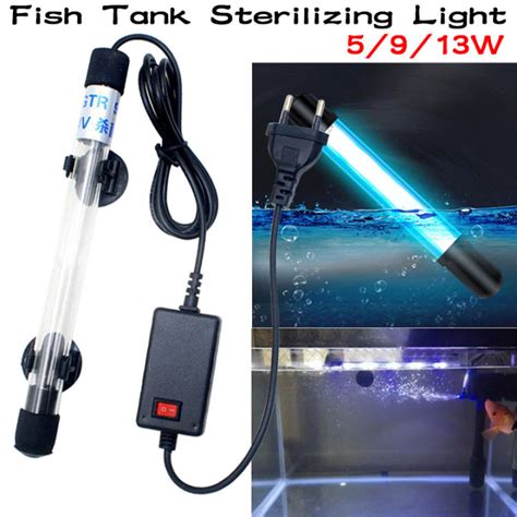 220v Aquarium Submersible Uv Light Sterilizer Pond Fish Tank Germicidal