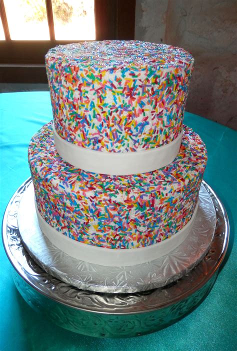 Colorful Sprinkles With Buttercream Cake Made At Sweet Treets Bakery 6705 W Highway 290 Ste