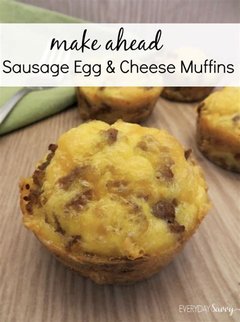 Make Ahead Sausage Egg Cheese Muffins Recipe