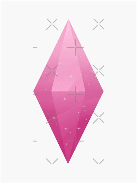 The Sims 4 Pink Ice Plumbob Sticker By Cookiethecat15 Sims 4 Sims