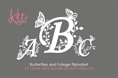 Butterfly Alphabet SVG Bundle (282773) | SVGs | Design Bundles