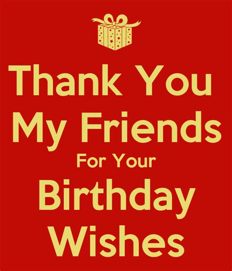 Thank You My Friends For Your Birthday Wishes Poster Anixiatikoooufo
