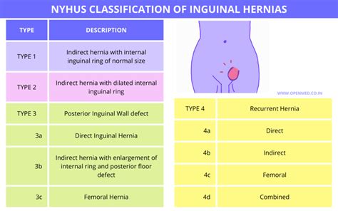 Nyhus Classification Of Inguinal Hernias