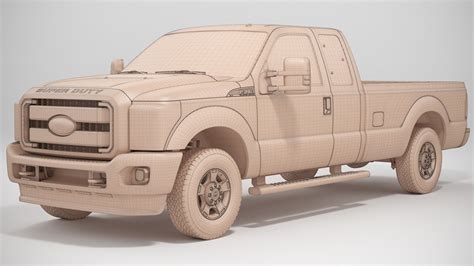 Ford Super Duty 2016 F250 Supercab 3d Model By 3dacuvision
