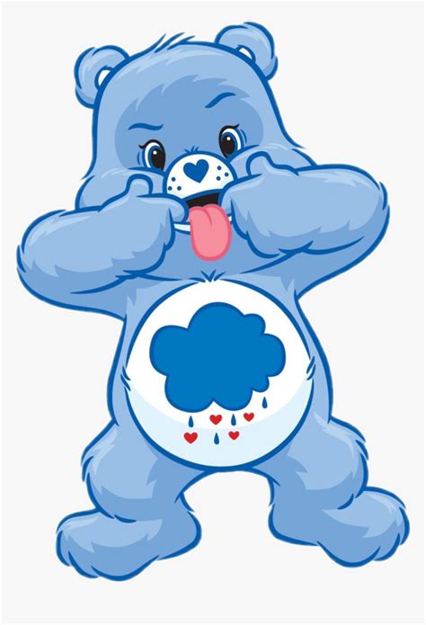 Grumpy Bear Care Bear Clipart Png Download Sad Blue Care Bear