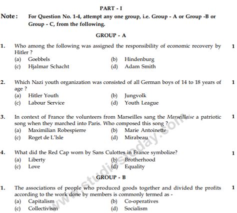 Cbse Class 9 Social Science Sample Paper Set 46
