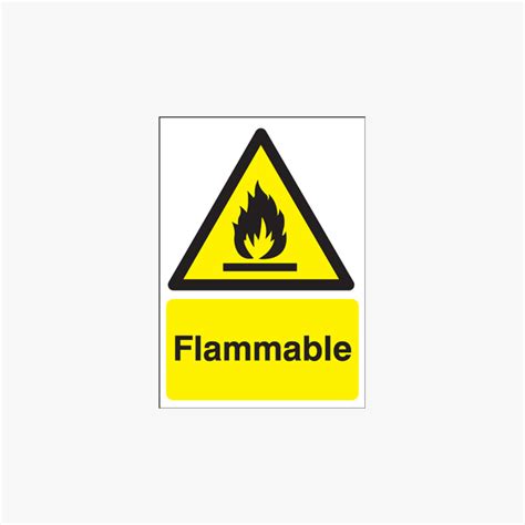 Flammable Plastic A1 Signs Safety Sign Uk