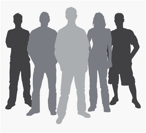 Group People Silhouette Clipart Group Of 5 Silhouette Hd Png