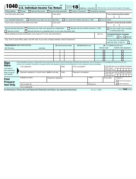 Irs form 1040x is not, however, used to correct simple mathematical errors, but rather to make changes for additional income. IRS Form 1040 Download Fillable PDF Or Fill Online U S | 1040 Form Printable
