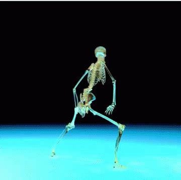 An X Ray Image Of A Skeleton Running