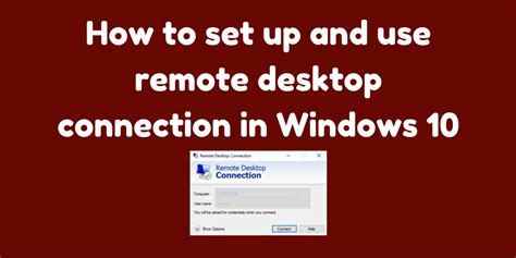 Use a third party remote desktop client. How to set up and use remote desktop connection in Windows 10
