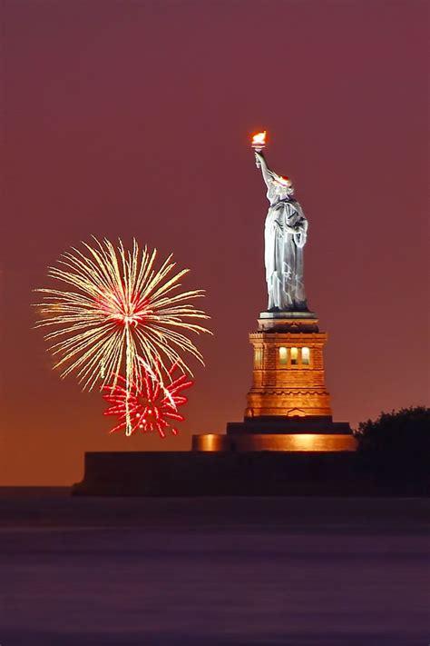 Photograph Statue Of Liberty With Fireworks By Zoltan Duray On 500px