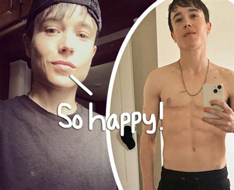 Elliot Page Shows Off Pack Abs In New Shirtless Selfie Perez Hilton