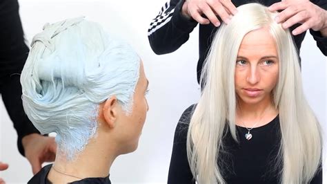 How To Color Hair White White Hair Color Tutorial Youtube