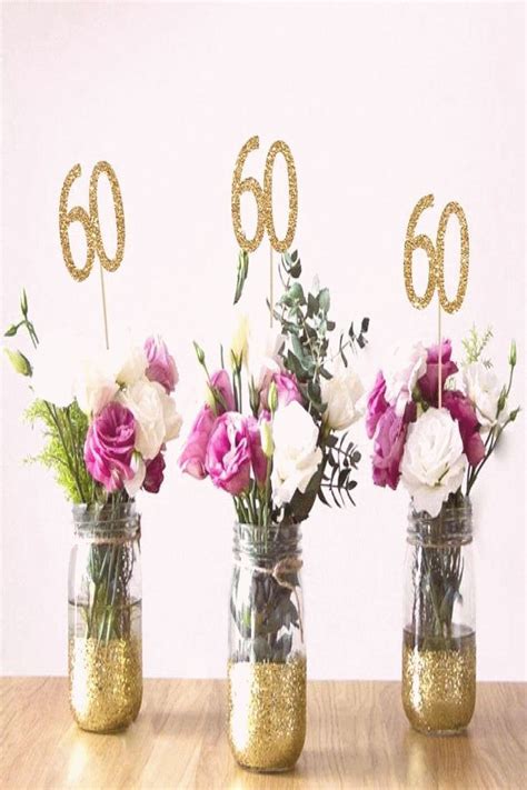 60th Birthday Centerpieces 60th Centerpieces 60th Birthday Etsy In 2020