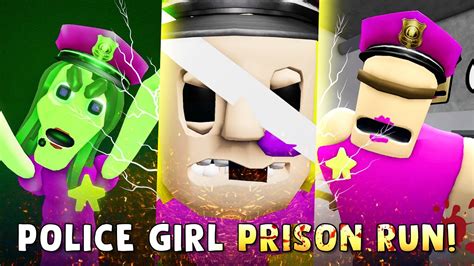 Police Girl Prison Run Obby🚨 Roblox First Person Obby Escape