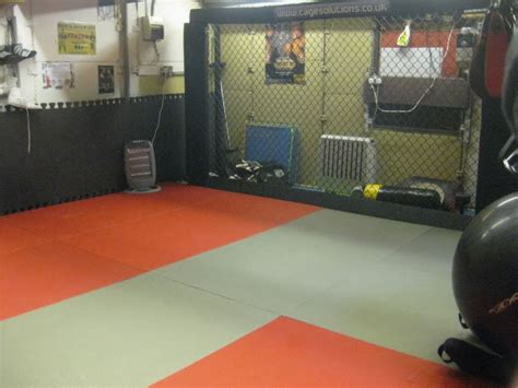 Garage Gym Setup With Mma Cage Home Weight Room Pinterest Mma