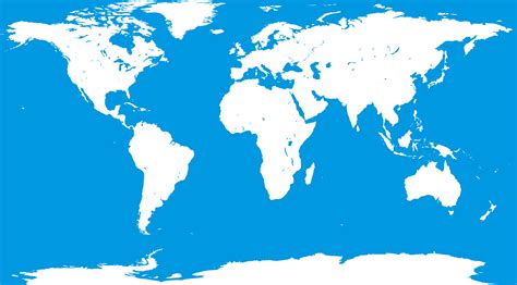Map Of World Blank No Borders United States Map