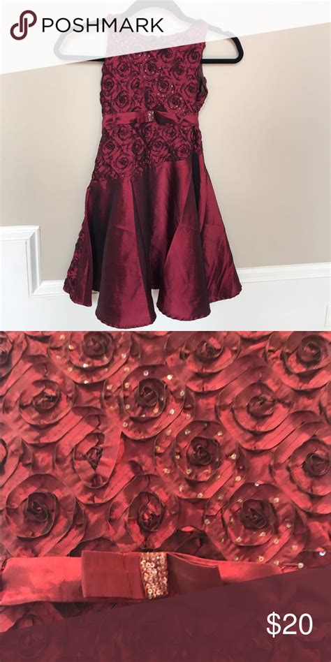 Rose Petal Red Dress Size 10 In Great Condition Worn Just A Few Times