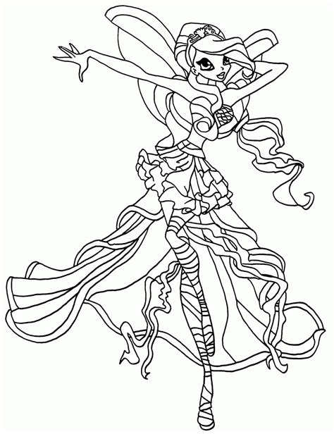 Free printable coloring pages winx club coloring pages. Winx Club Bloom Enchantix Coloring Pages - Coloring Home