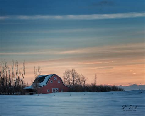 Red Barn Sunset The Stentorian Image