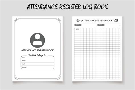 Attendance Register Kdp Interior Logbook Graphic By Digital Delight