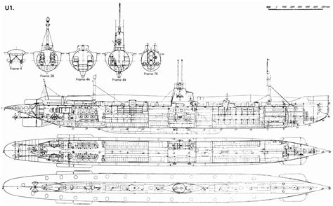 Sm U 1 Submarine Blueprint Download Free Blueprint For 3d Modeling