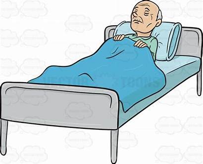 Bed Clipart Woman Sleeping Asleep Cartoon Hospital