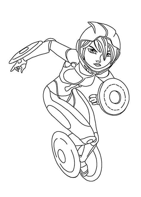 Disney big hero 6 colo. Gogo Tomago hero coloring pages for kids, printable free ...