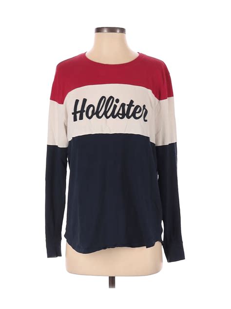 Hollister Women Red Long Sleeve T Shirt M Ebay