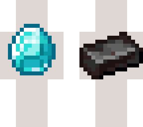 After smelting an ancient debris block in a furnace or blast furnace, you'll. diamond and netherite | Minecraft Skin