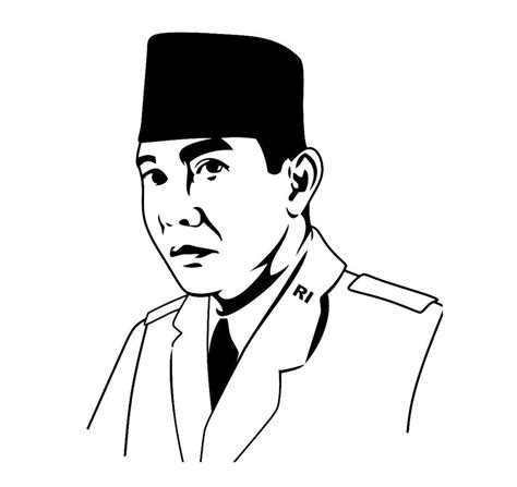 Gambar Pahlawan Indonesia Yang Mudah Digambar