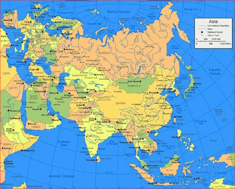 Peta Benua Asia Lengkap 49 Negara Merdeka Pinhome