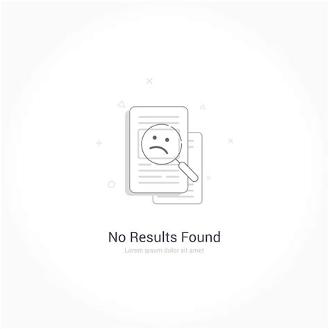 Premium Vector No Result Found And Empty Results Popup Design
