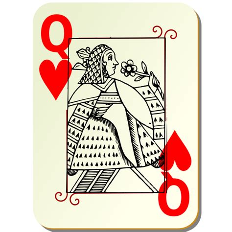 Queen Of Hearts Card Free Svg
