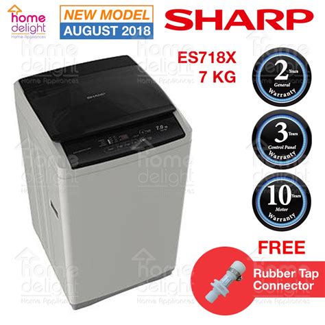 Sharp's washing machine offers perfect washing performance with features such as fuzz control, quick wash, auto start after blackout and more. Sharp ES718X Fully-Auto Washing Machine 7KG | Shopee Malaysia