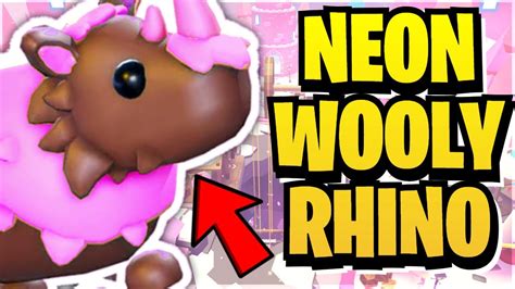 Neon Wooly Rhino In Adopt Me Final Winter Update Youtube