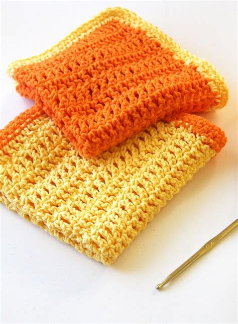 Free Herringbone Dish Cloth Crochet Pattern How To A More Crafty