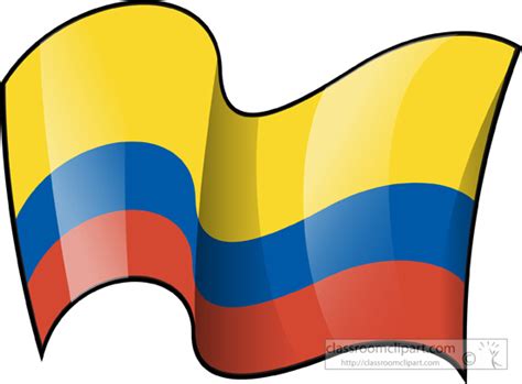 World Flags Clipart Colombia Flag Waving 3 Classroom