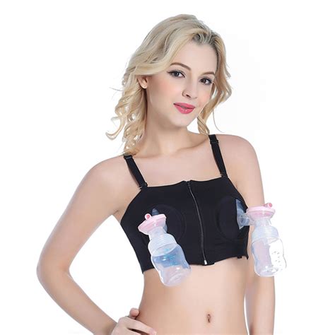 Prettymums Hands Free Breast Pumping Bra With Removable Straps Black