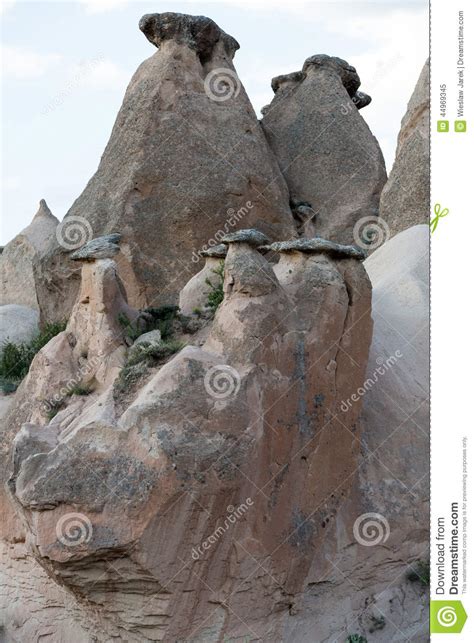 Rock Formations In Goreme National Park Cappadocia Stock Image