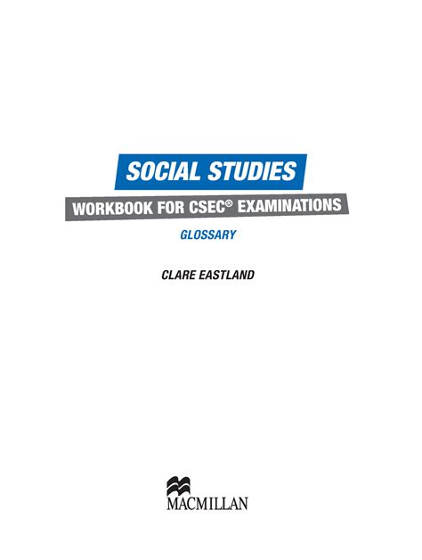 Terms For Cxc Social Studies Social Studies Workbook For Csec