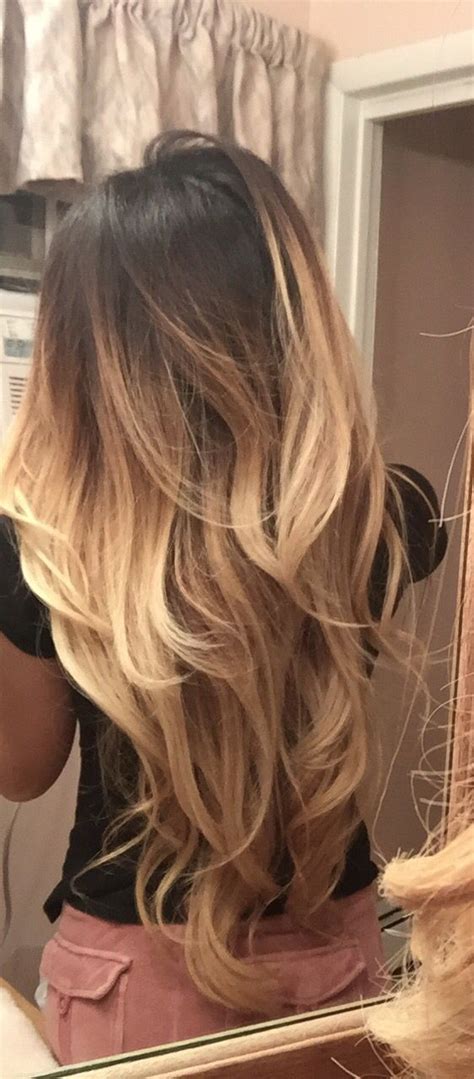 Ombré /ˈɒmbreɪ/ (literally shaded in french) is the blending of one color hue to another, usually moving tints and shades from light to dark. Ravery's, the Balayage and Ombre colour experts in Oxted