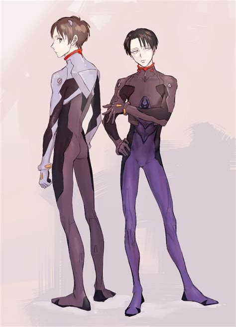 Rivaille Levi X Eren Jaeger I Think They Re In The Eva Suits From
