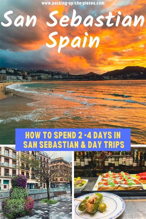A Collage Of Photos With The Words San Sebastian Spain And Pictures Of