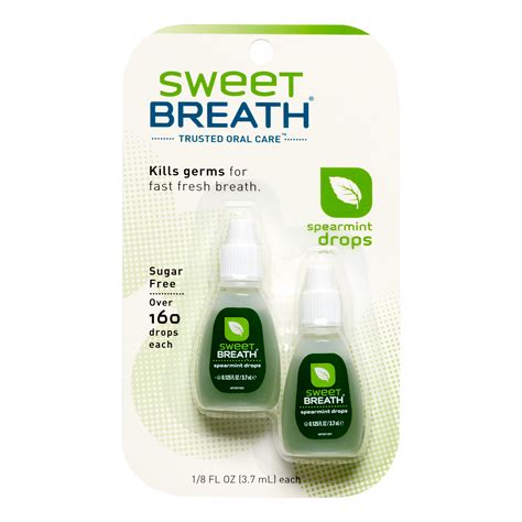 Sweet Breath Twin Drops, Spearmint, 0.1 Oz - Walmart.com