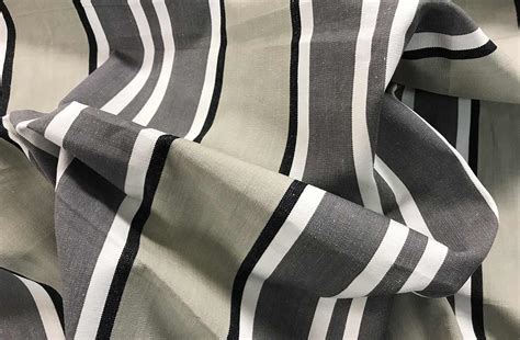 Grey Striped Fabrics Grey Stripe Cotton Curtain Upholstery Fabrics