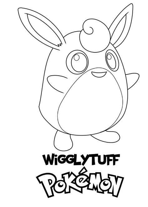 Pokemon Wigglytuff Kolorowanka Morindia Pokoloruj Rysunek